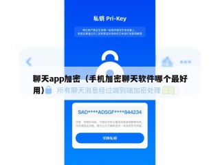 聊天app加密（手机加密聊天软件哪个最好用）