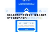 陌生小黑聊天软件下载安全吗（陌生小黑聊天软件下载安全吗可靠吗）