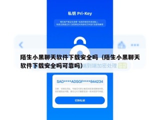 陌生小黑聊天软件下载安全吗（陌生小黑聊天软件下载安全吗可靠吗）