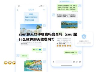 soul聊天软件收费吗安全吗（soul是什么软件聊天收费吗?）