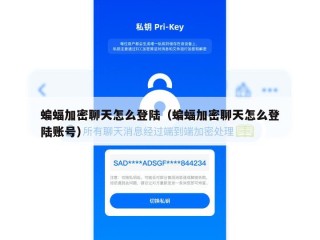 蝙蝠加密聊天怎么登陆（蝙蝠加密聊天怎么登陆账号）